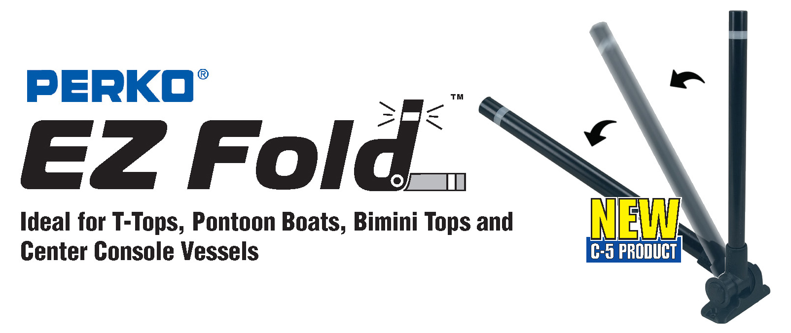 Perko&reg; EZ Fold&trade; Navigation Light for Bimini Tops